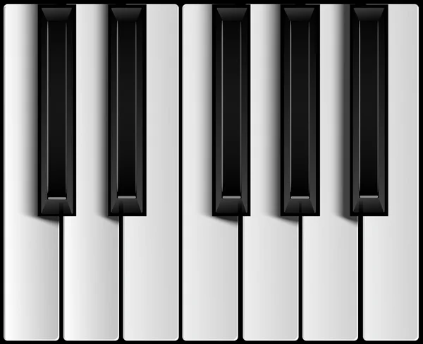 Teclas de piano — Vector de stock