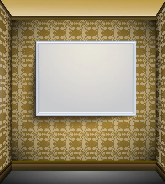 Cadre photo sur le mur — Image vectorielle