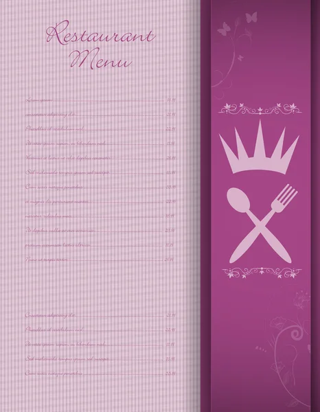 Menu du restaurant — Image vectorielle