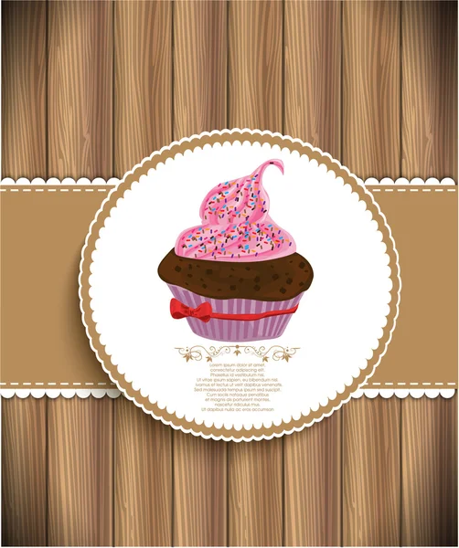Cupcake bakgrund — Stock vektor