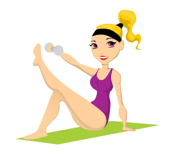 Fitness Vrouw — Stockvector