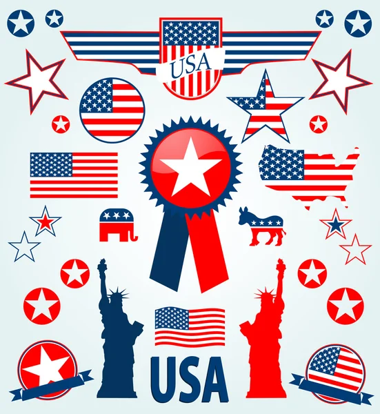 USA pictogrammen — Stockvector