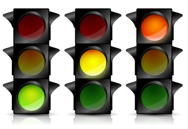 Traffic lights — Stock Vector