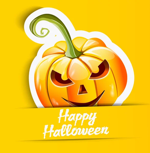 Halloween pompoen sticker — Stockvector