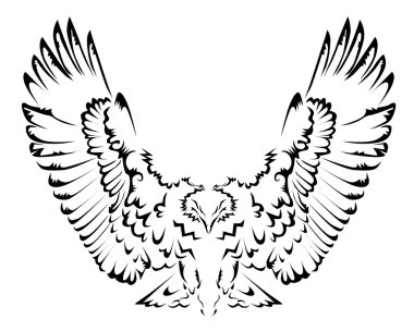 soyut kartal dövmesi