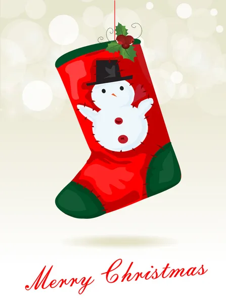 Christmas sock background — Stock Vector