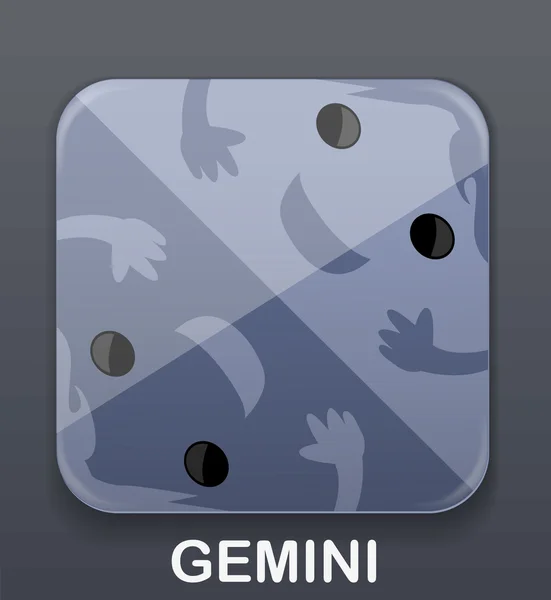 Gemini zodiac icon — Stock Vector