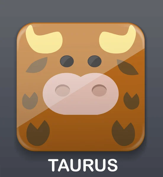 Taurus zodiac icon — Stock Vector