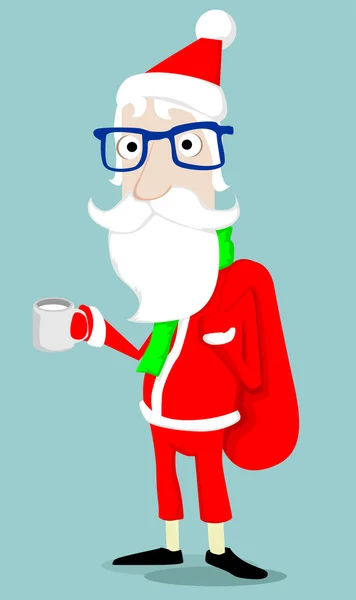 Hipster Papai Noel — Vetor de Stock