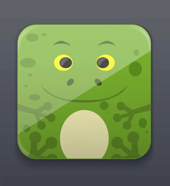 Cute frog icon — Stock Vector