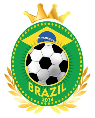 Futbol topu Brezilya bayrağı