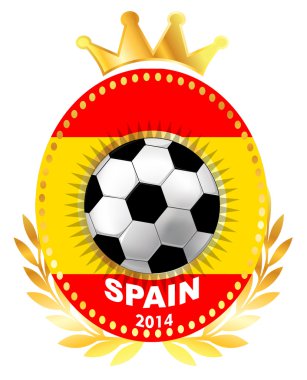 Futbol topu İspanya bayrağı
