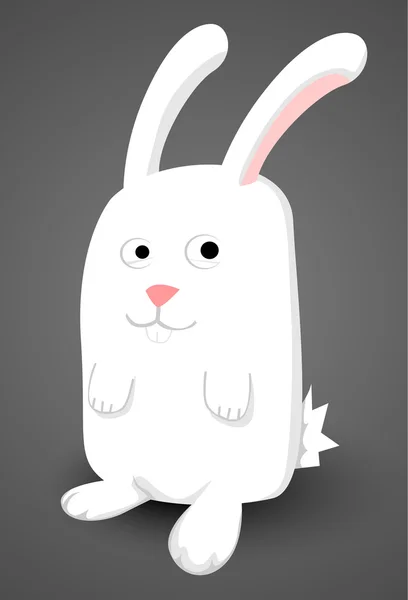 Bonito desenho animado coelho branco — Vetor de Stock