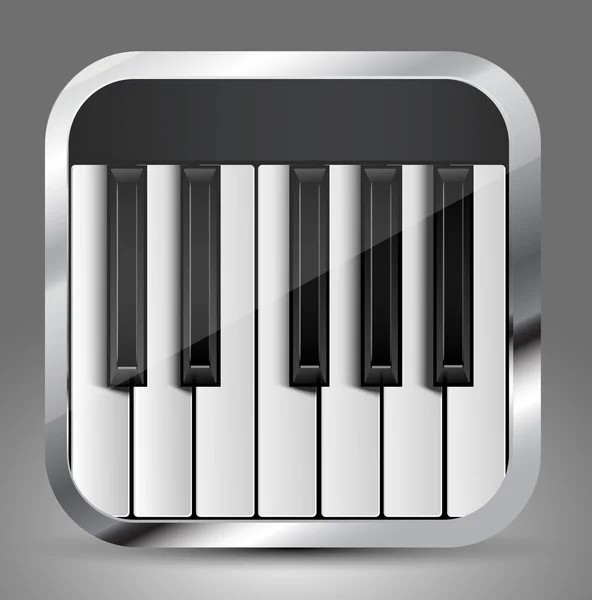 Icône application piano — Image vectorielle