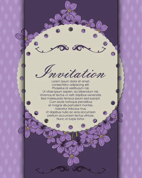 Dekorative Einladungskarte — Stockvektor