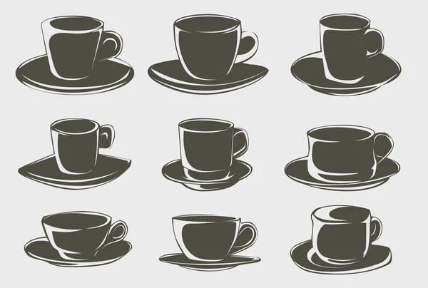 Formas taza de café — Archivo Imágenes Vectoriales