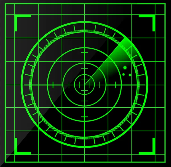 Pantalla de radar — Archivo Imágenes Vectoriales