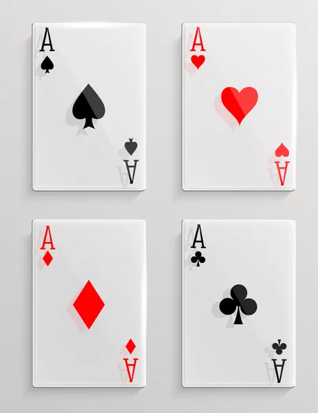 Cartes de poker en verre — Image vectorielle