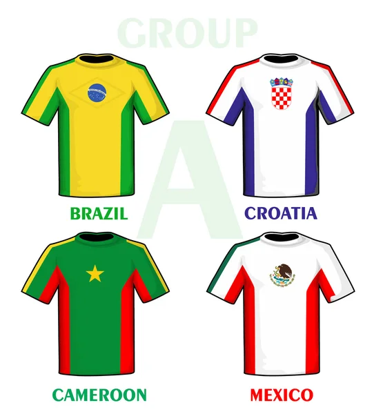 Brasil 2014 grupo A — Vetor de Stock