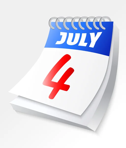 4 juli kalnedar — Stock vektor