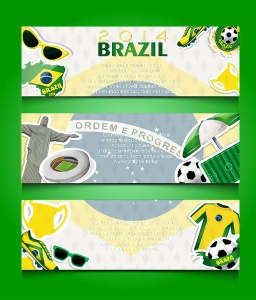 Banner per Brasile 2014 — Vettoriale Stock