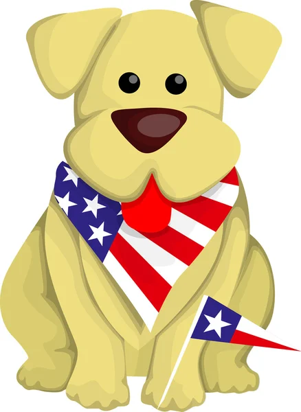 Cartoon usa dog — Stock Vector