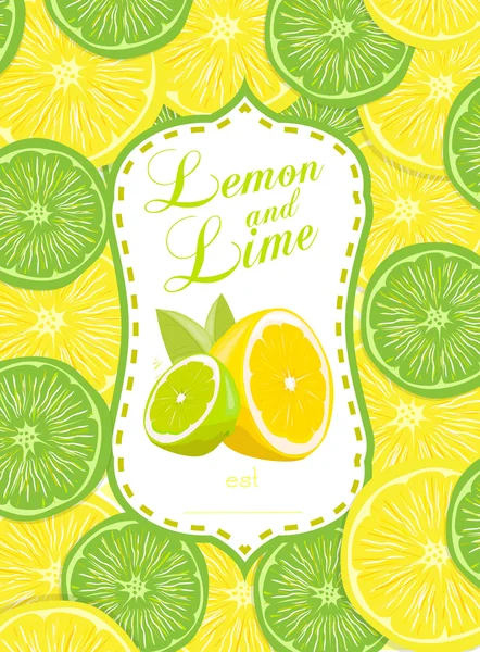 Citron et lime — Image vectorielle