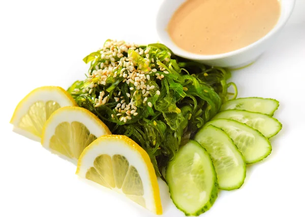 Salad with exotic marine algae on a white background — Stock Photo, Image
