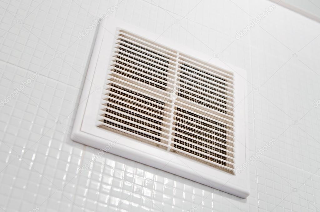 Large square white return air vent located in the ceiling of a home.