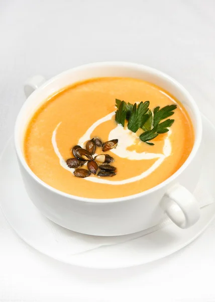 Kürbissuppe — Stockfoto