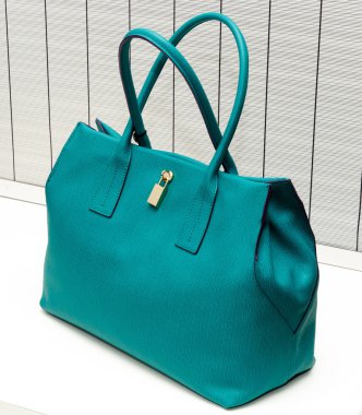 Beyaz arka plan üzerinde izole deri çanta