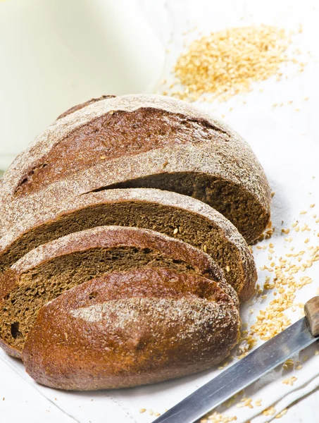 Närbild av traditionella bröd — Stockfoto