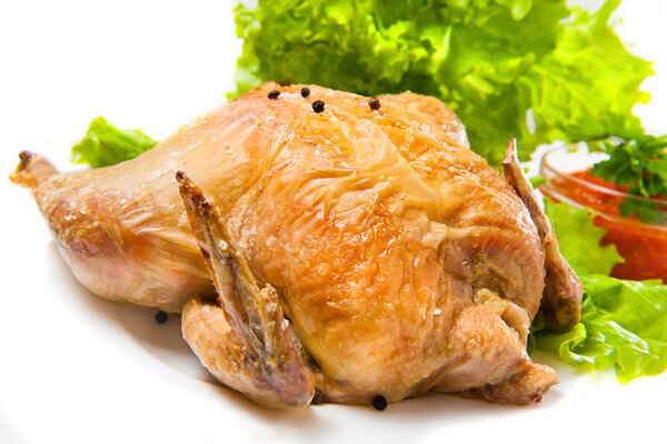 Whole roasted chicken