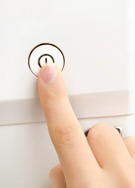 Button on the washing machine — Stock Photo, Image