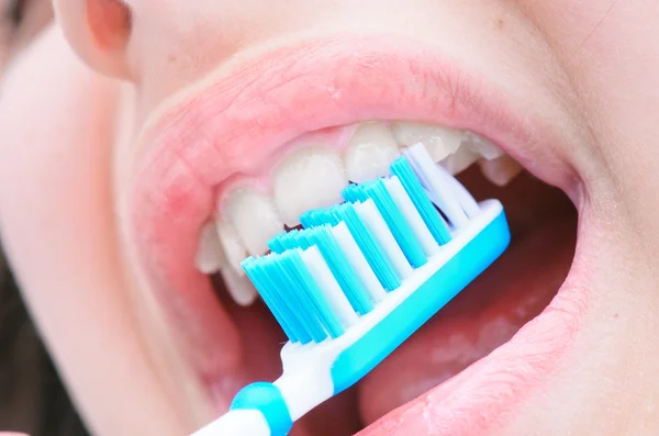 Lavarsi i denti — Foto Stock