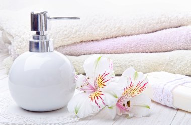 Spa. yıkama elinde.