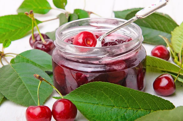 Cherry jam. — Stock Photo, Image