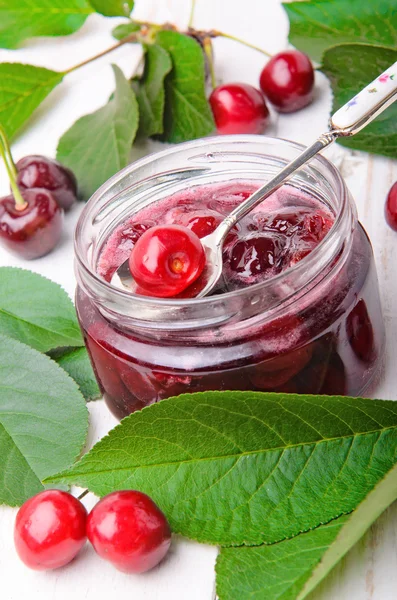 Cherry jam. — Stock Photo, Image
