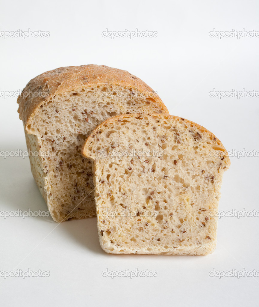 Home bread with linseed