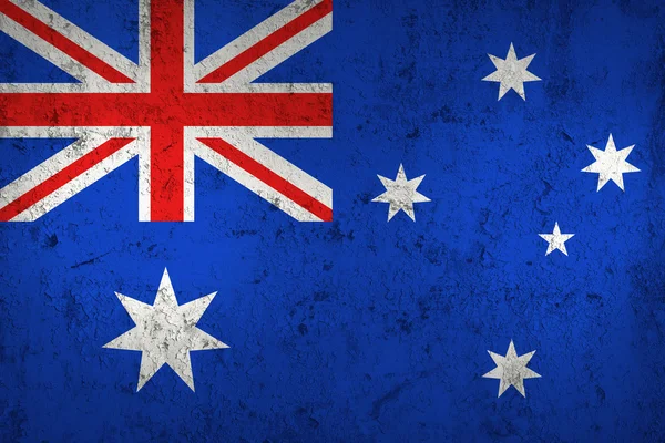 Grunge Dirty and Weathered Australian Flag — Stock Photo, Image