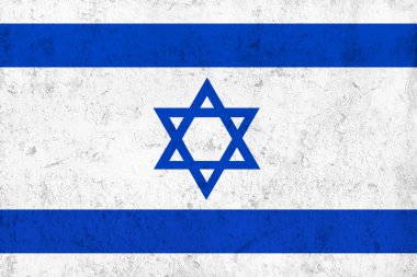 Grunge kirli ve yıpranmış İsrail bayrağı