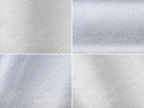 Set di texture in metallo grigio scuro e grigio chiaro — Foto Stock