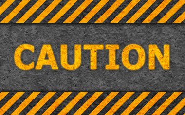 Grunge siyah ve turuncu desen uyarı metni (dikkat)