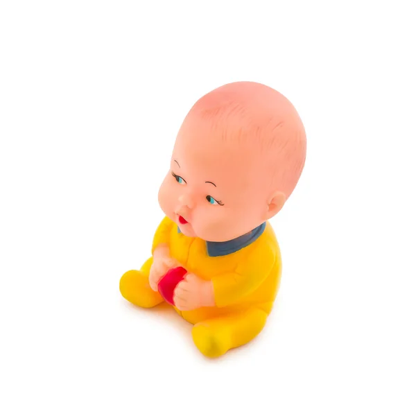 Toy plastic, the baby with a ball. — Stock Photo, Image