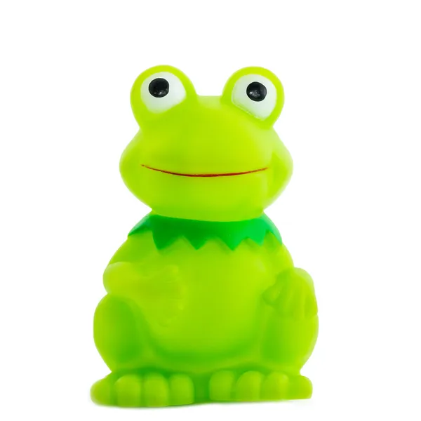 The toy Cheerful green frog smiles.2 — Stock Photo, Image