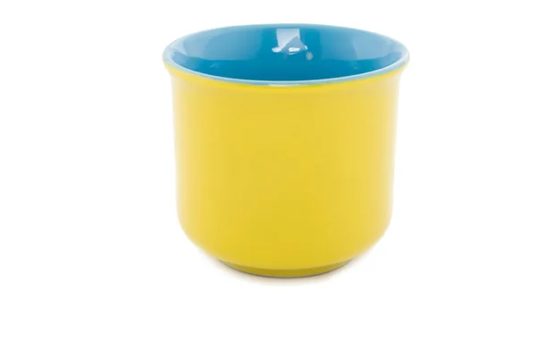 Tazza il giallo ceramico.3 — Foto Stock