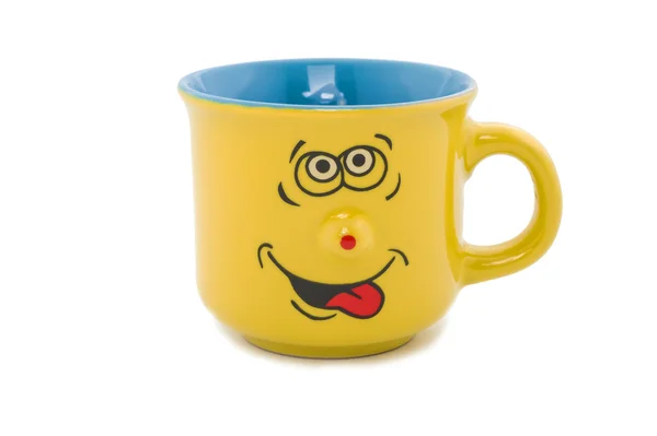 Cup-caricature with the cheerful person. — Stock Photo, Image