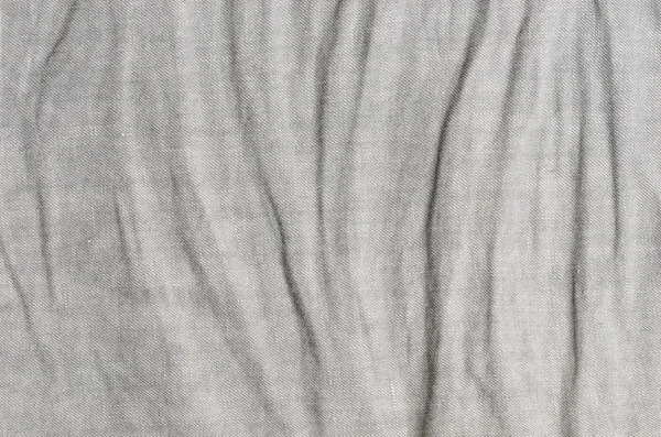 Close up gray crumpled linen background — Stock Photo, Image