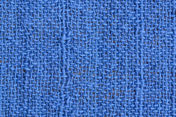 Nahaufnahme blaues Leinen Textur Hintergrund — Stockfoto