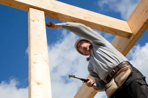 Auténtico trabajador de la construcción — Foto de Stock